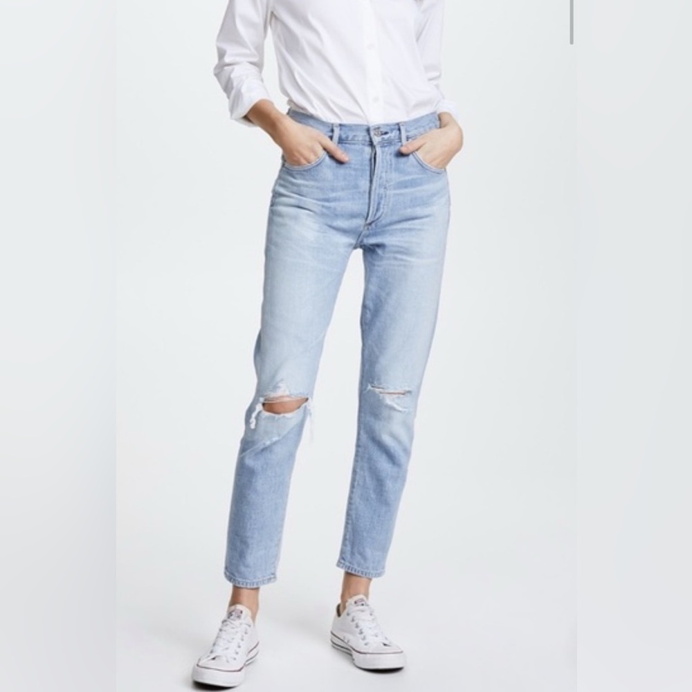 Citizens Of Humanity Premium Vintage Light Blue HighRise fit crop Jeans Sz 25